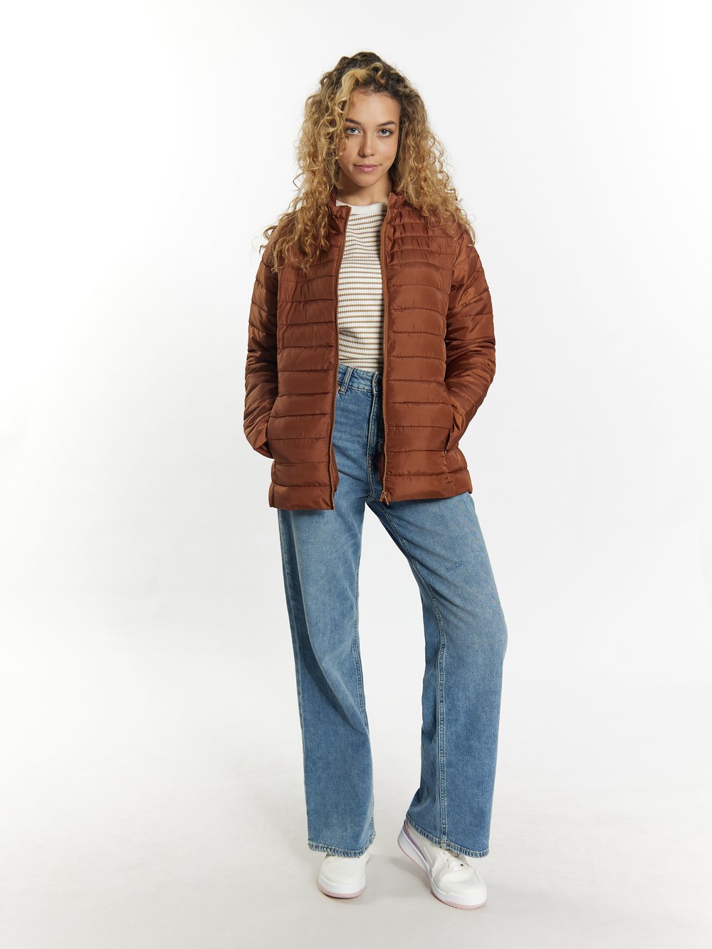 MyMo Leicht wattierte Jacke Damen gestreift