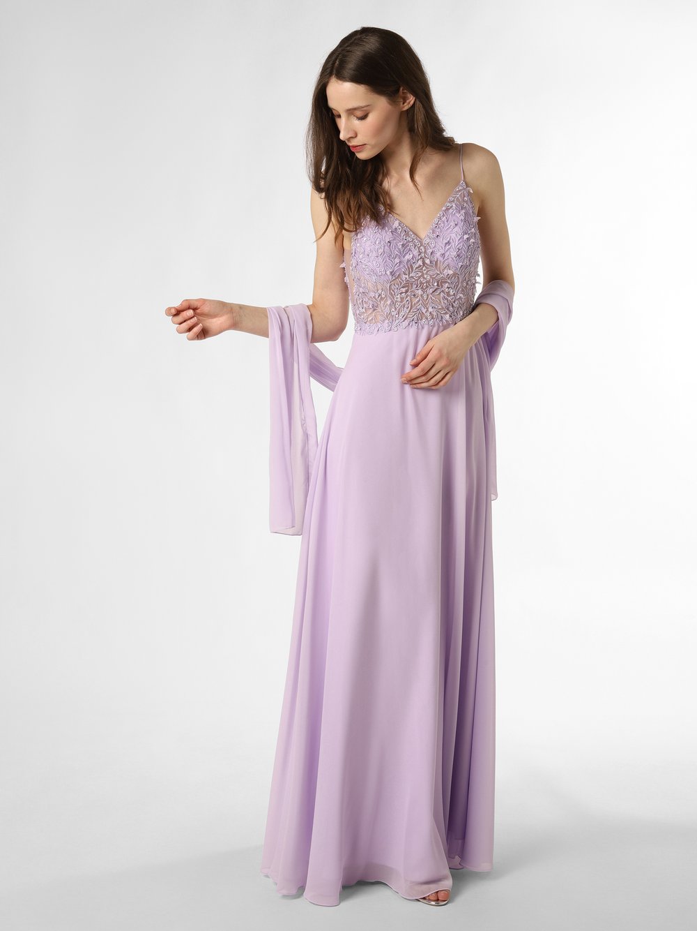 Unique Abendkleid mit Stola Damen
