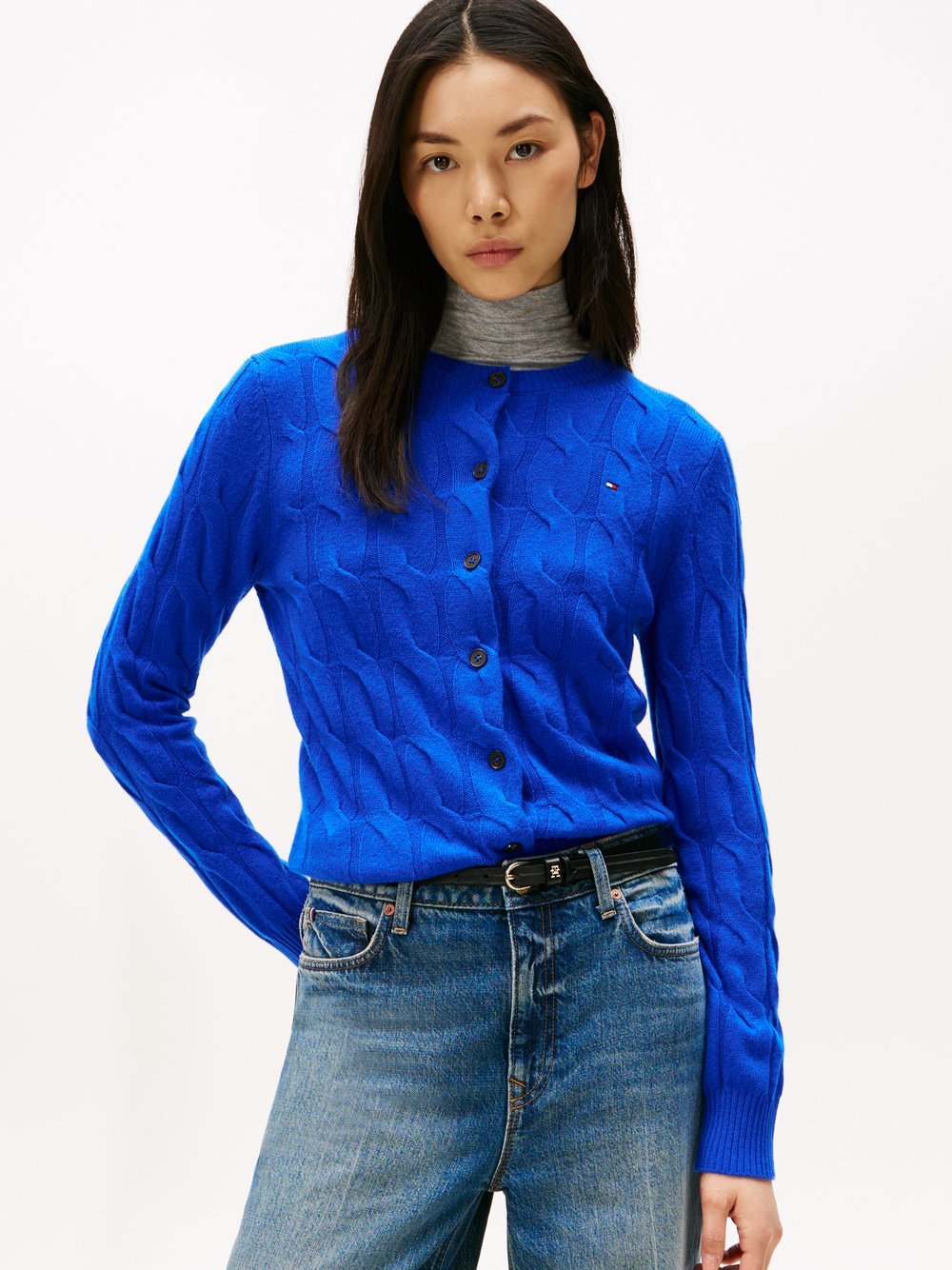 Tommy Hilfiger Strickjacke Damen Feinstrick meliert