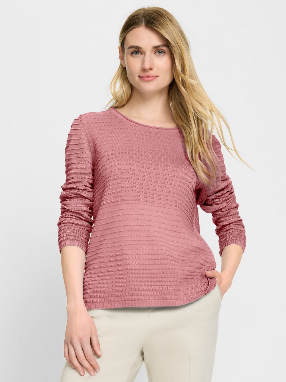 Olsen Strickpullover Damen Rippe