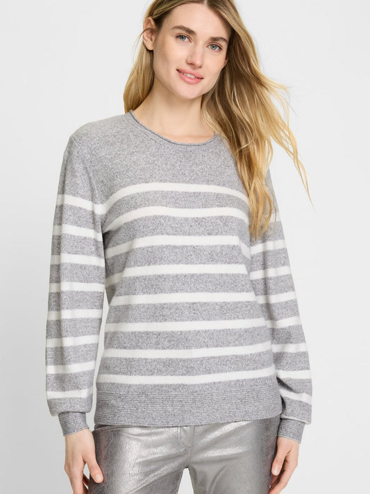 Olsen Pullover Damen Viskose gestreift