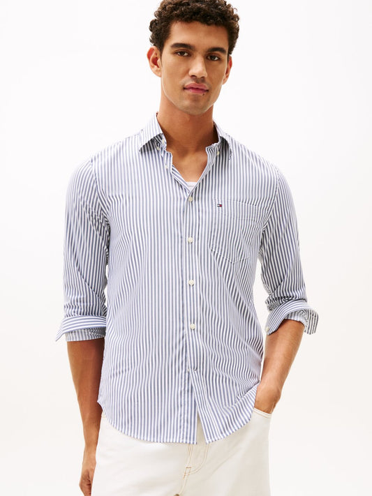 Tommy Hilfiger Hemd Herren Modern Fit Polyamid gestreift