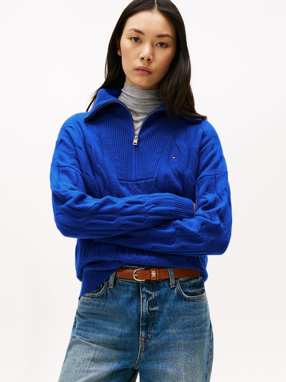 Tommy Hilfiger Wollpullover Damen Wolle meliert