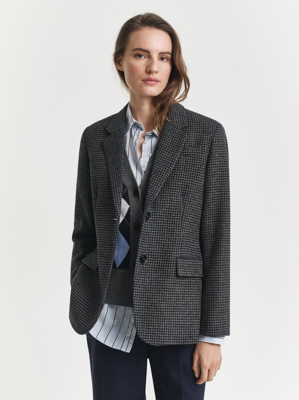 Gant Wollblazer Damen Wolle kariert