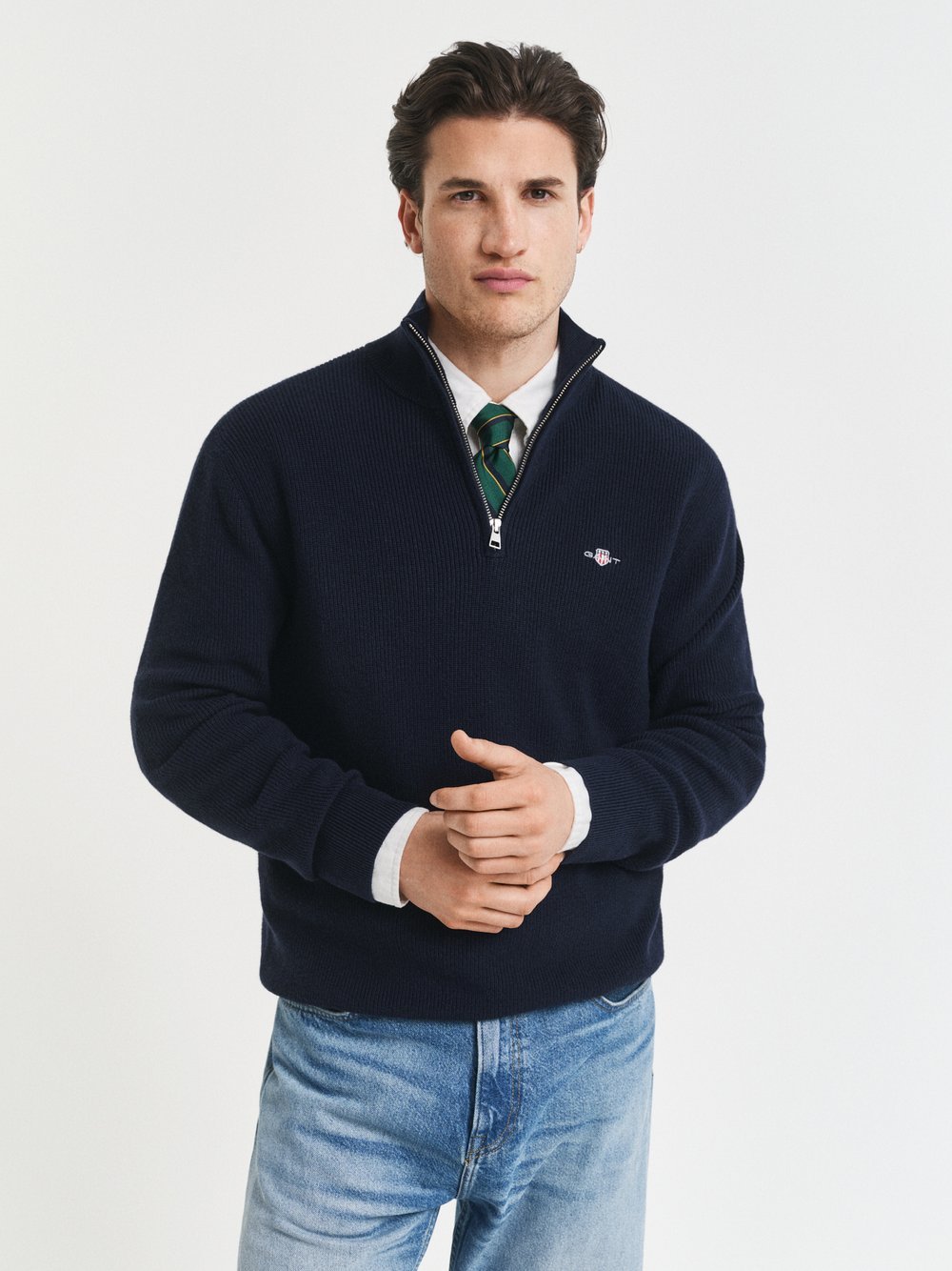 Gant Strickpullover mit Merinowolle Herren Baumwolle