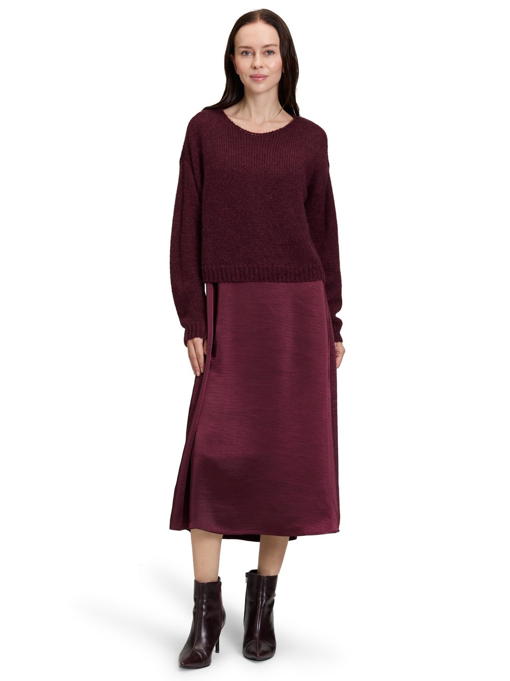 Robe Légère Kleid-Pullover-Set mit Mohair-Anteil Damen Grobstrick