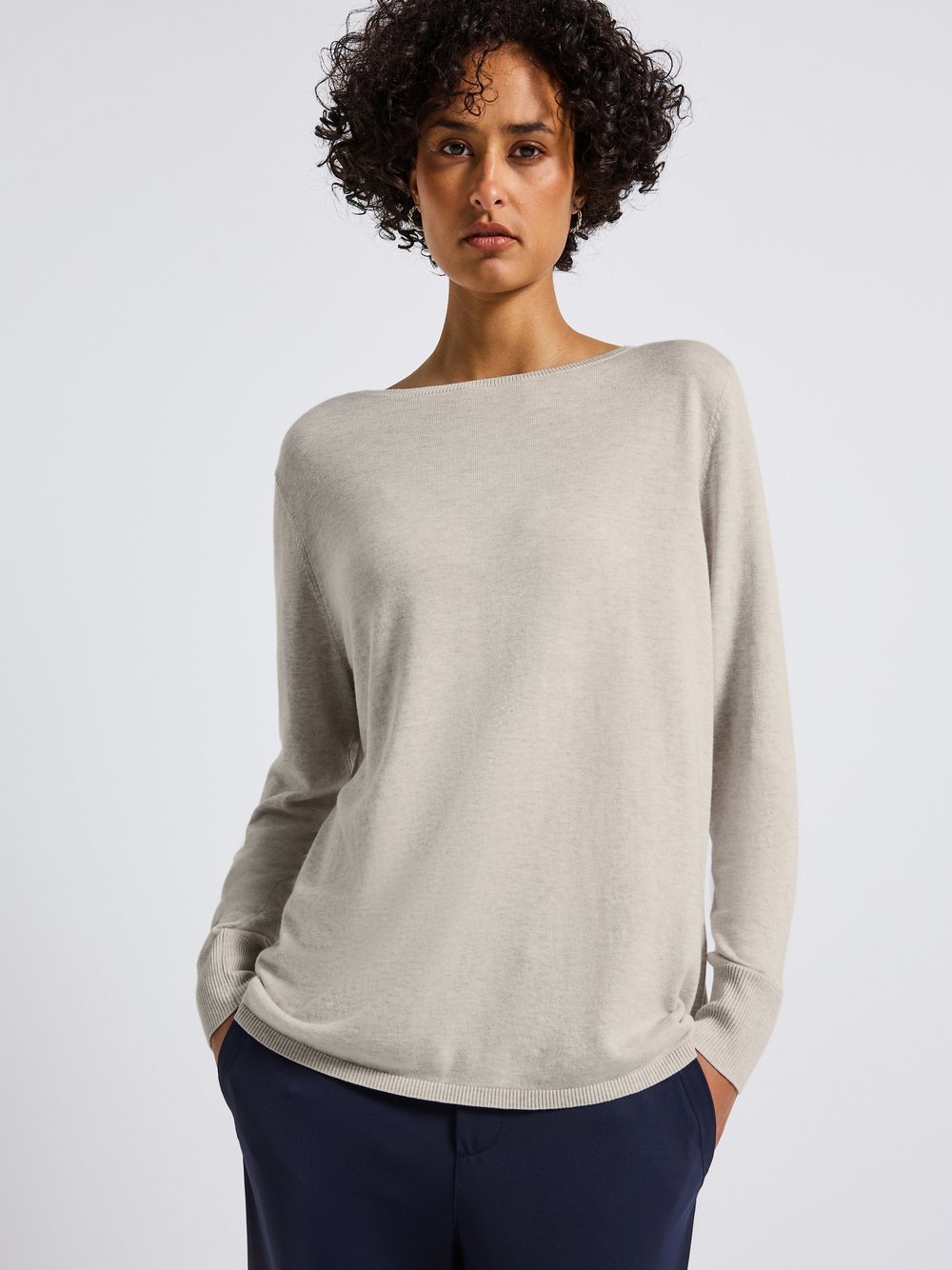 Street One Strickpullover Damen Feinstrick meliert