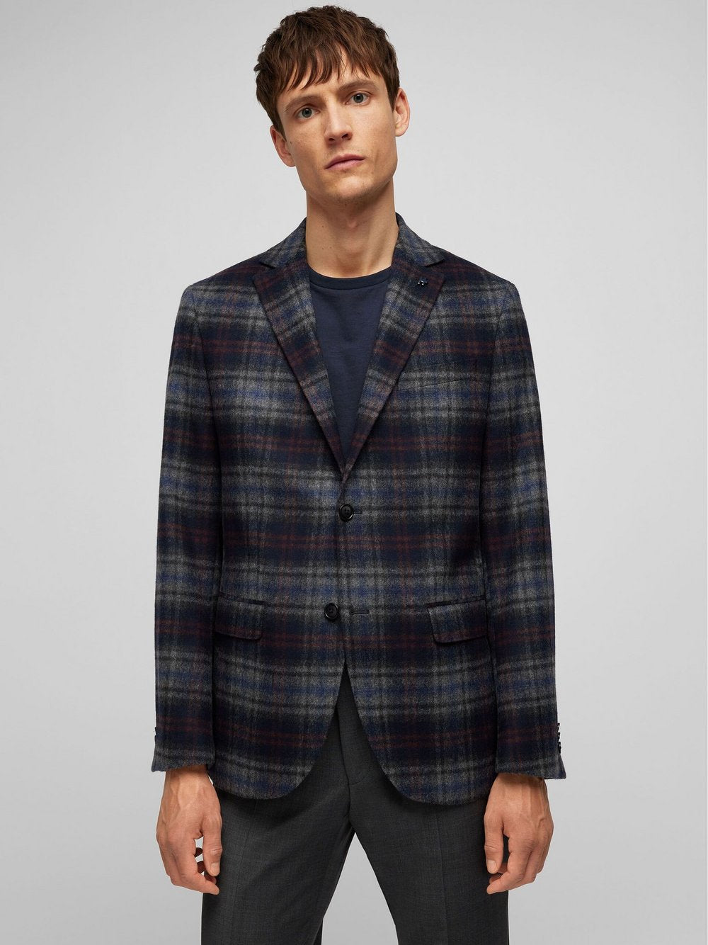 Daniel Hechter Sakko Herren Regular Fit Wolle kariert