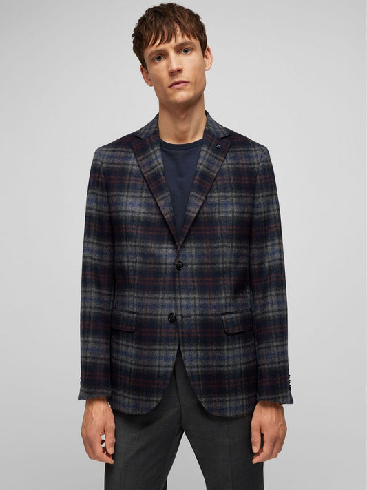 Daniel Hechter Sakko Herren Regular Fit Wolle kariert