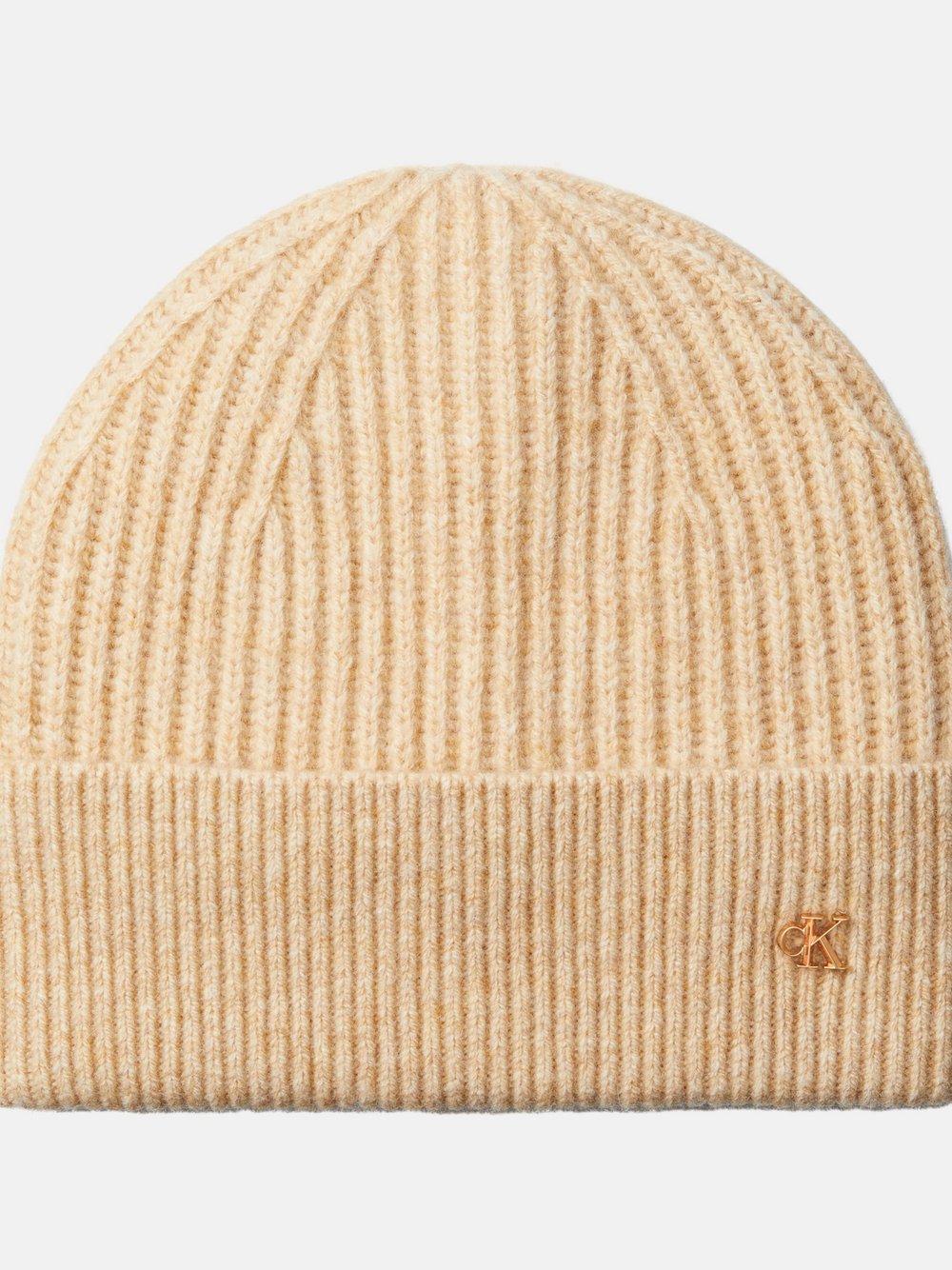 Calvin Klein Strickmütze Damen Lambswool meliert