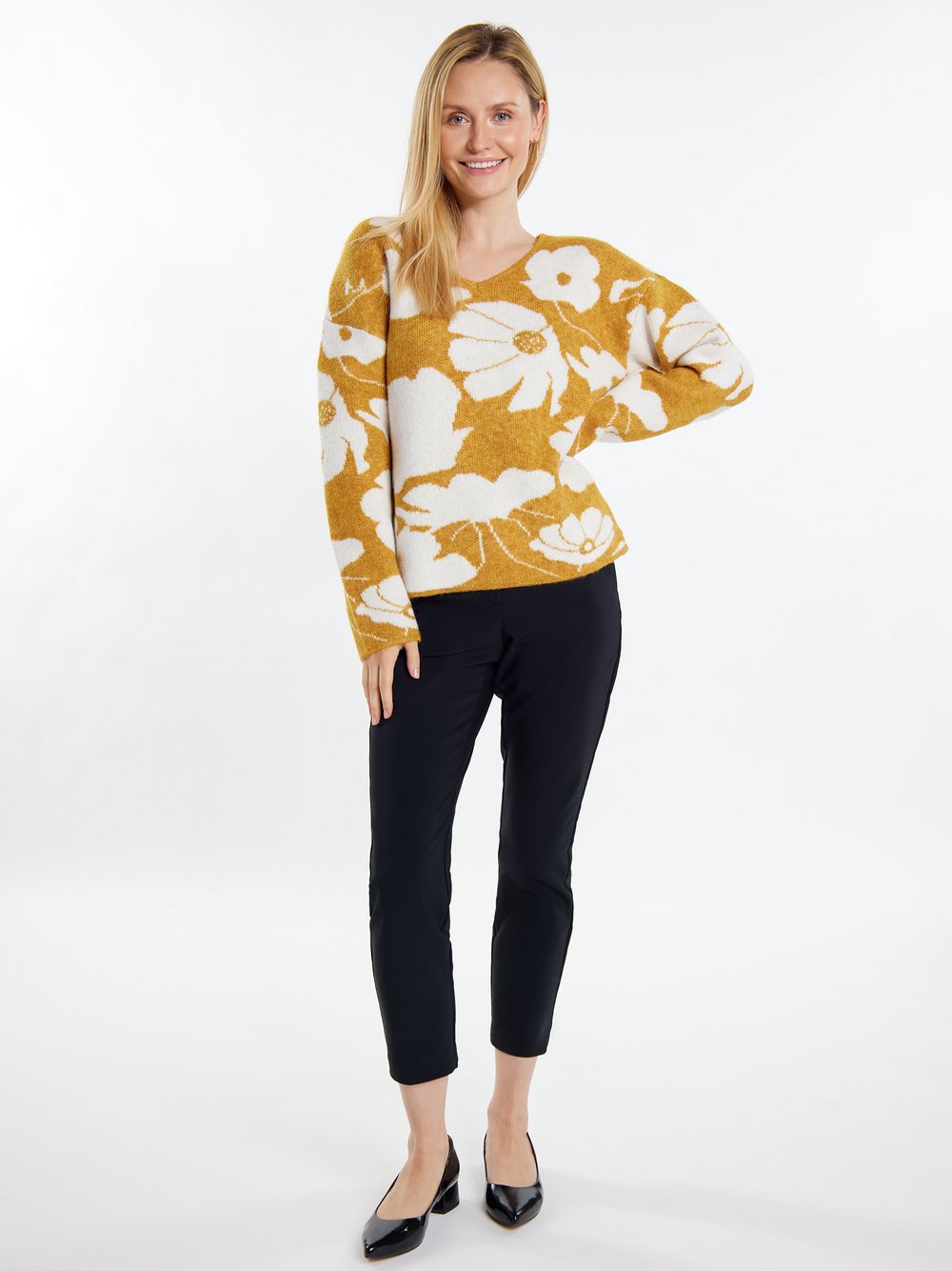 Usha Strickpullover Damen gemustert