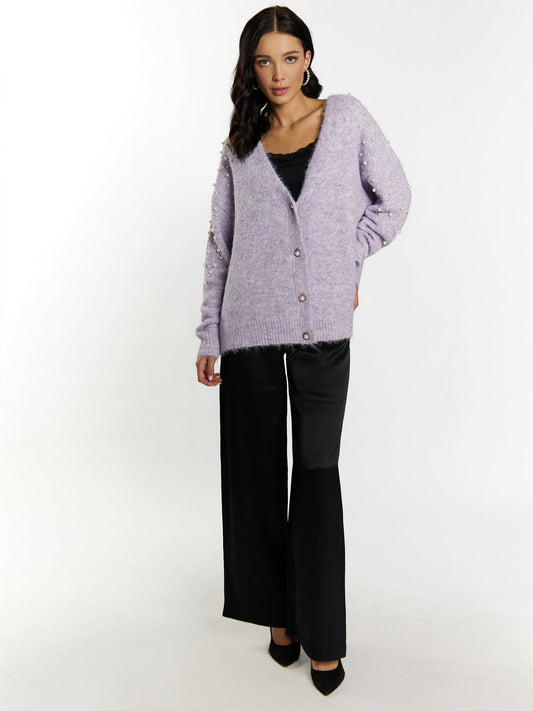 Faina Strickjacke mit Perlen Damen