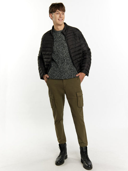 Mo leichte Steppjacke Herren gestreift