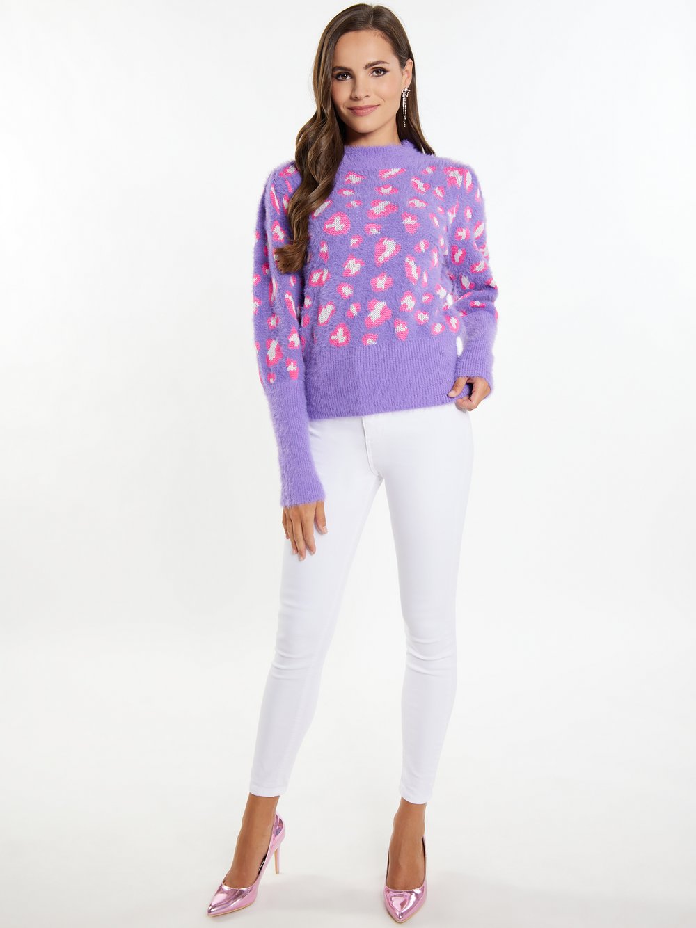 Faina Strickpullover Damen Polyamid gemustert