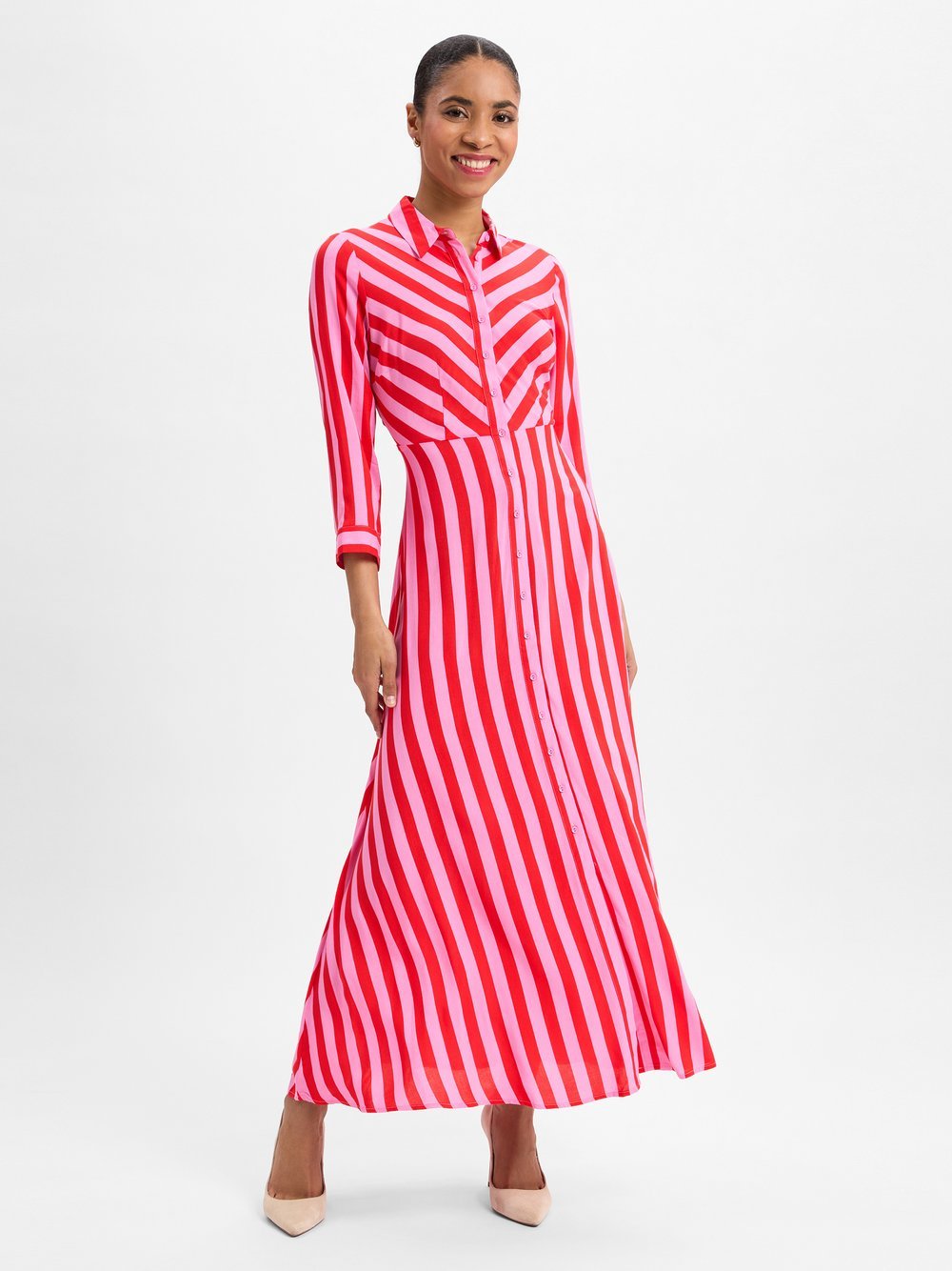 Y.A.S Kleid Damen Viskose gestreift