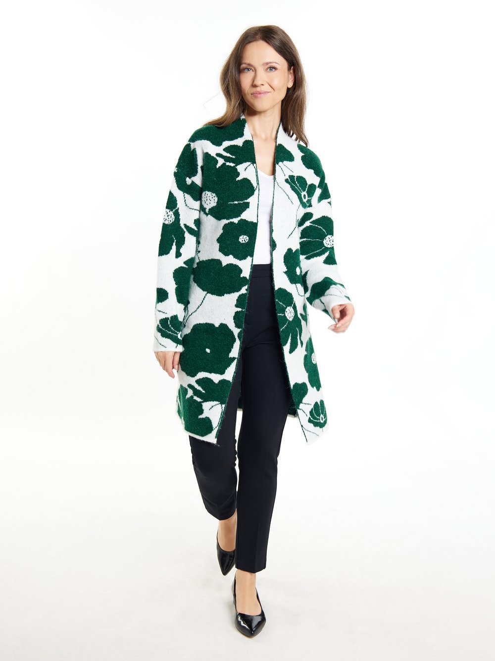 Usha Strickcardigan Damen gemustert
