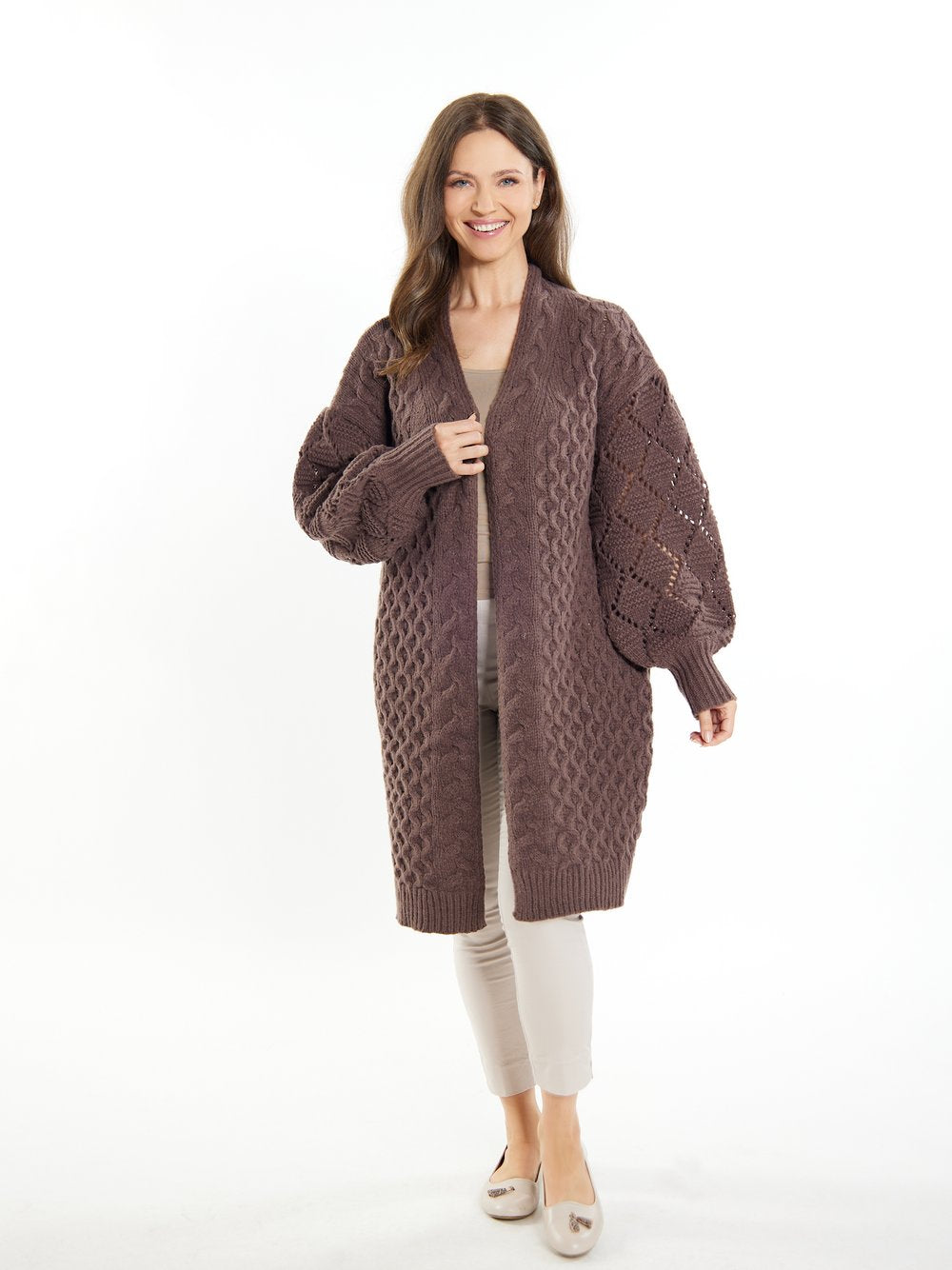 Usha Strickcardigan Damen gemustert