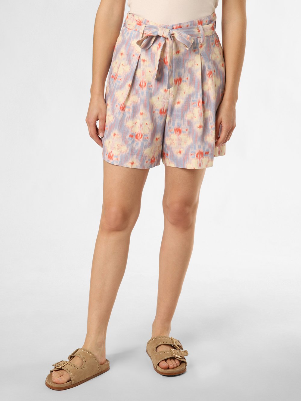 IPURI Shorts mit Leinen-Anteil Damen gemustert