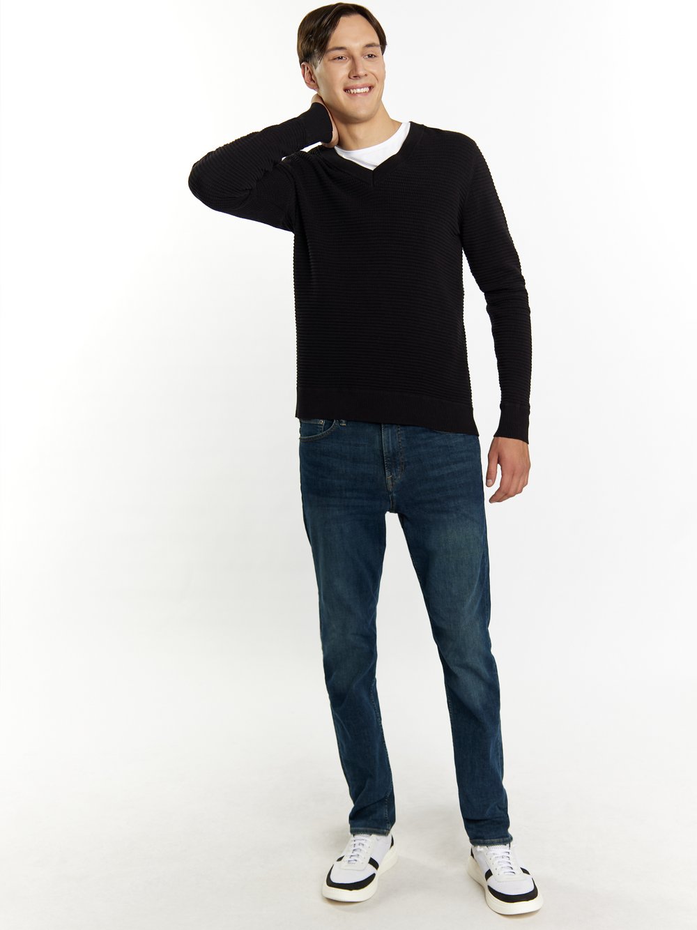 Mo Strickpullover Herren Baumwolle