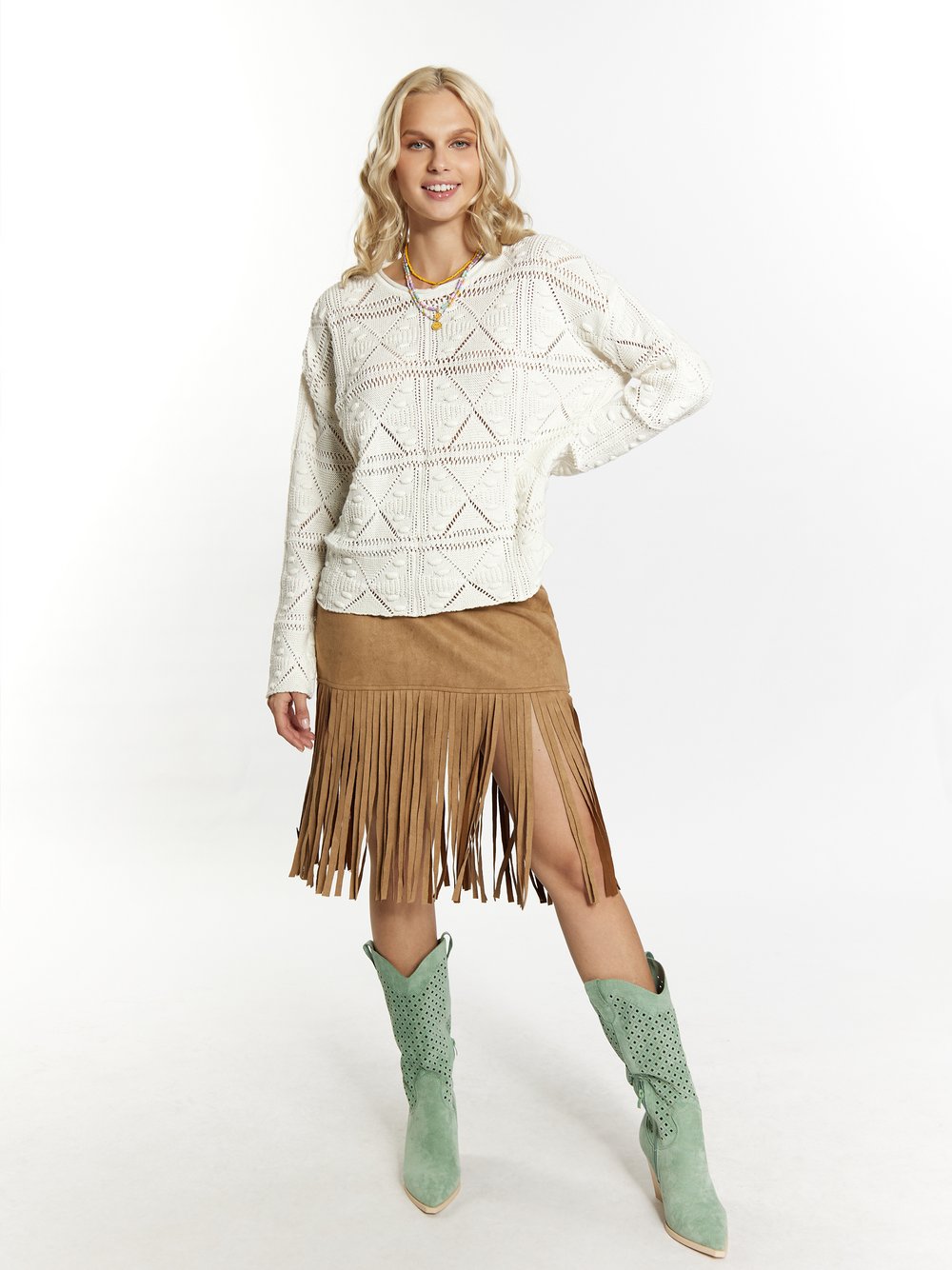 IZIA Strickpullover Damen Baumwolle