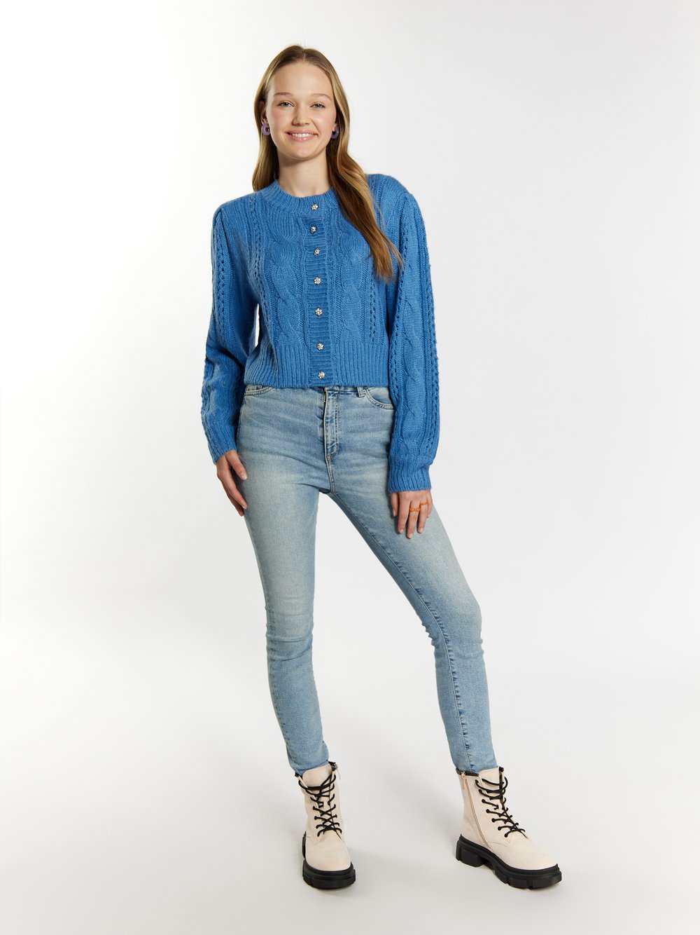 MyMo Strickcardigan Damen gemustert