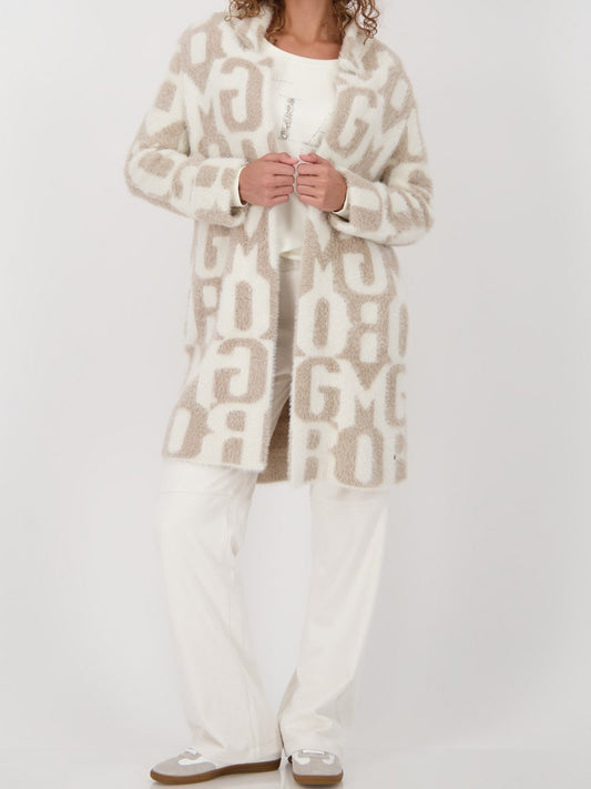 Monari Strickjacke Damen Polyamid gemustert