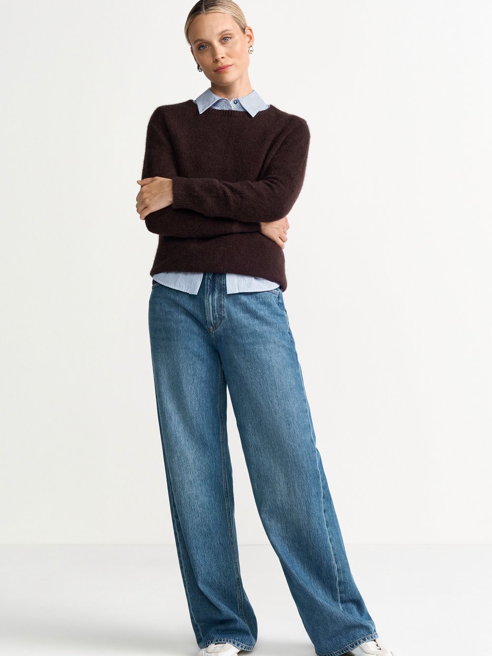 Rich & Royal Strickpullover mit Alpakaanteil Damen Polyamid