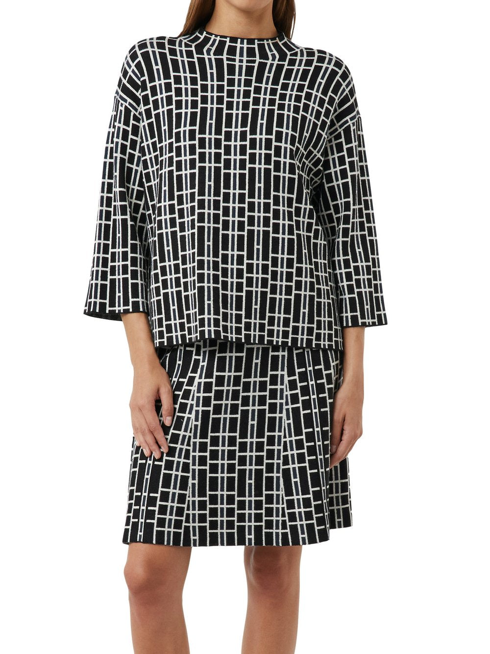 comma casual identity Strickpullover Damen Viskose gemustert