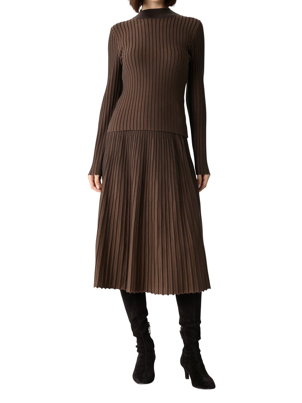 comma Strickpullover Damen Feinstrick gestreift