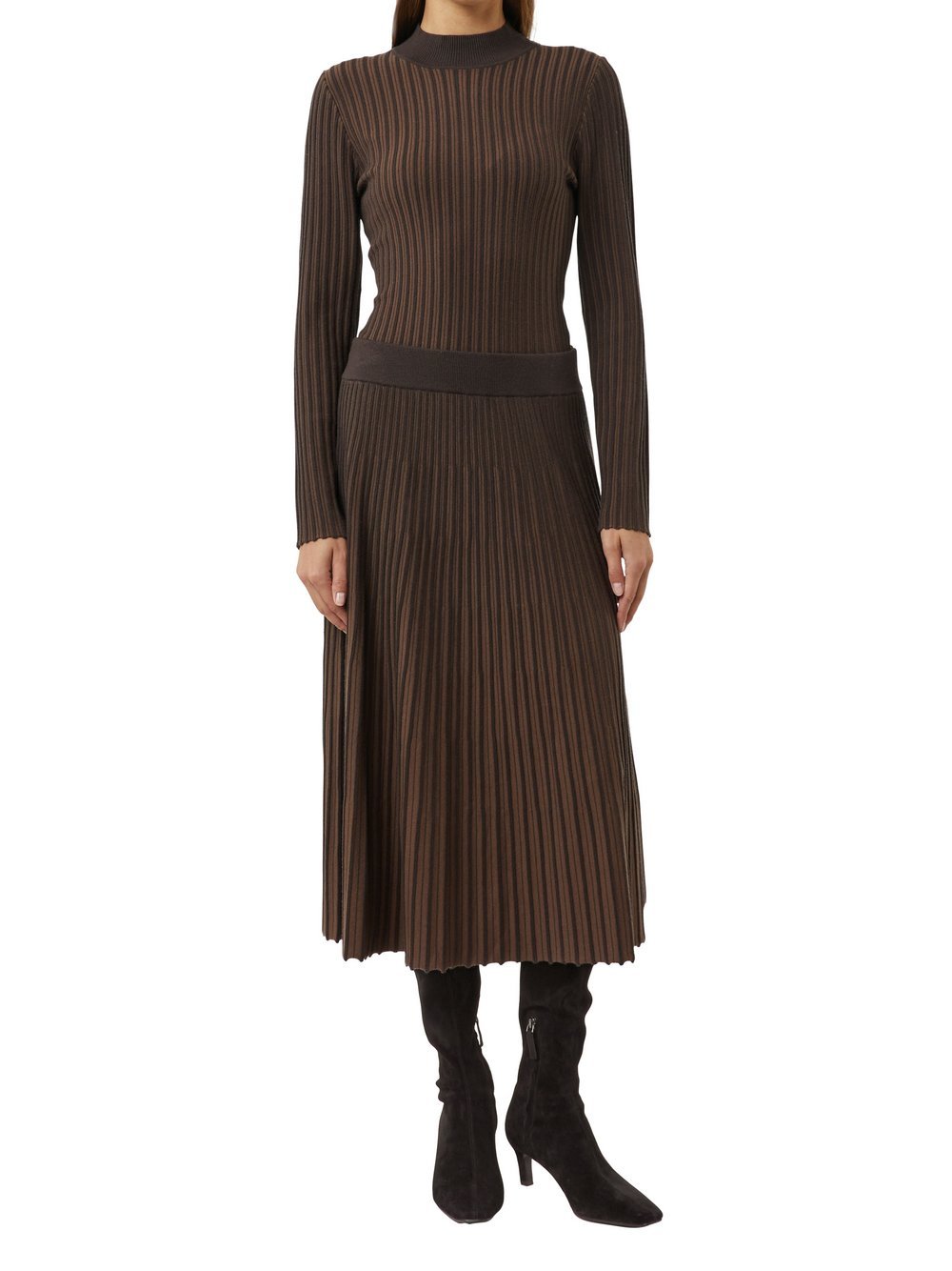 comma Strickrock Damen Feinstrick gestreift