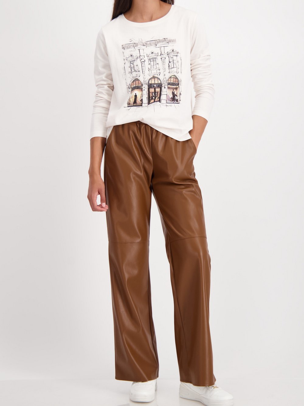 Monari Langarmshirt Damen Jersey bedruckt