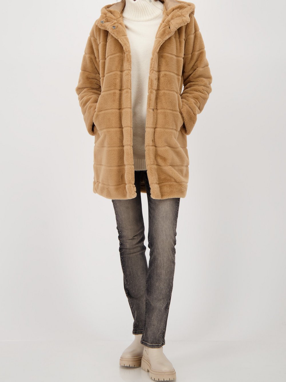 Monari Teddyfell-Mantel Damen