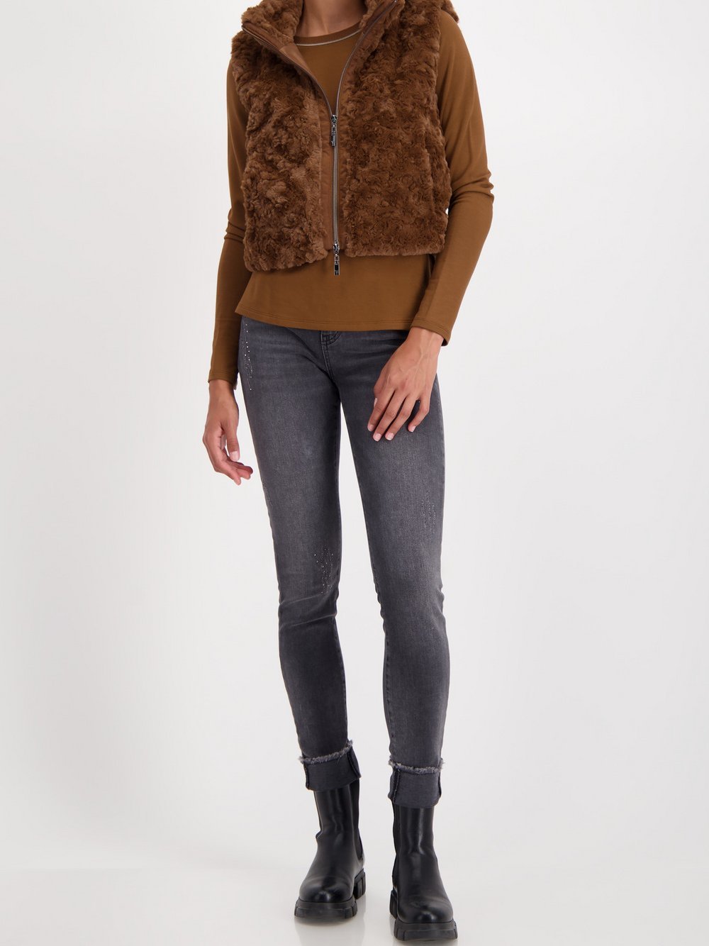 Monari Kunstfellweste Damen