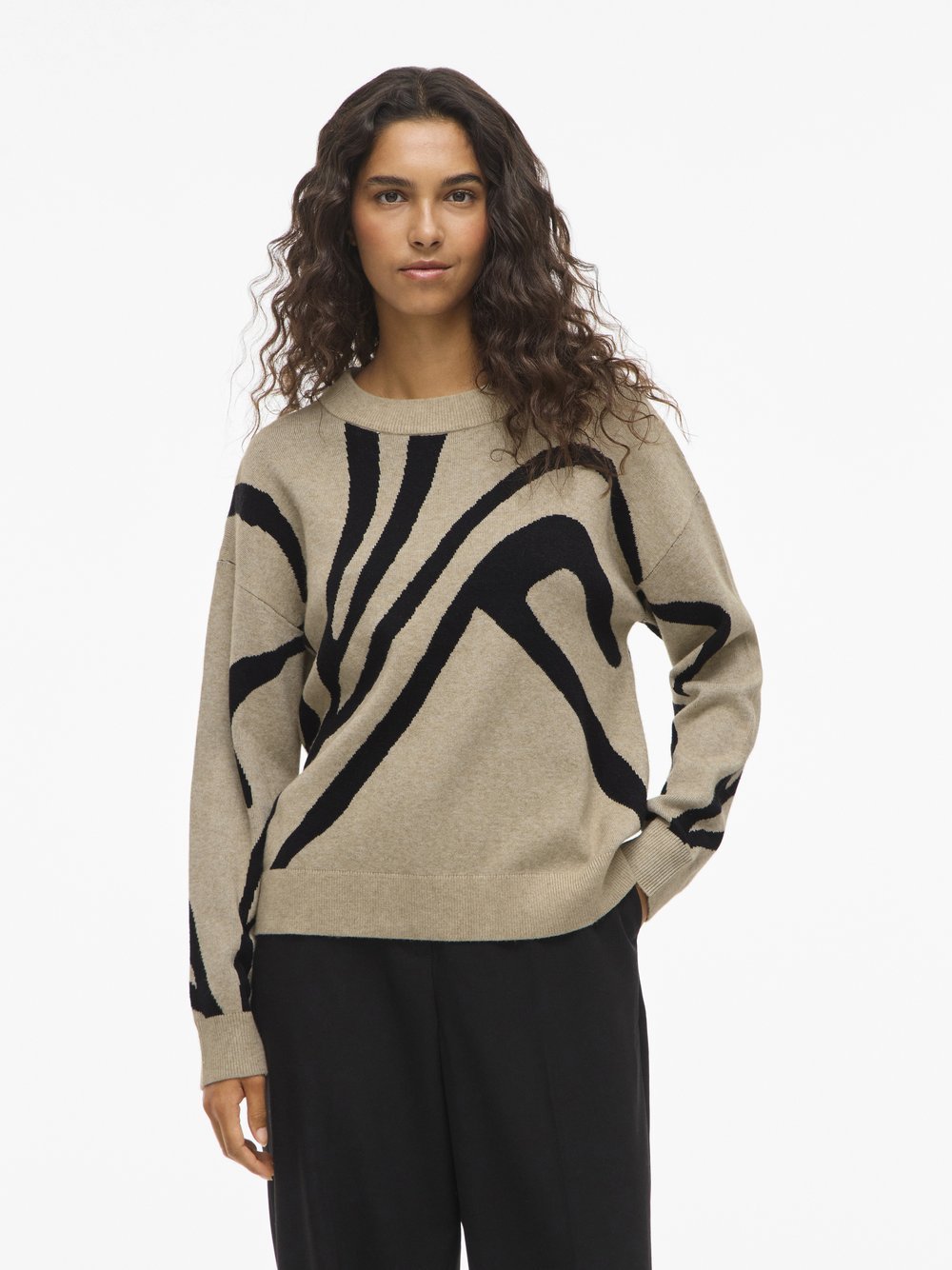 Vila Strickpullover Damen gemustert