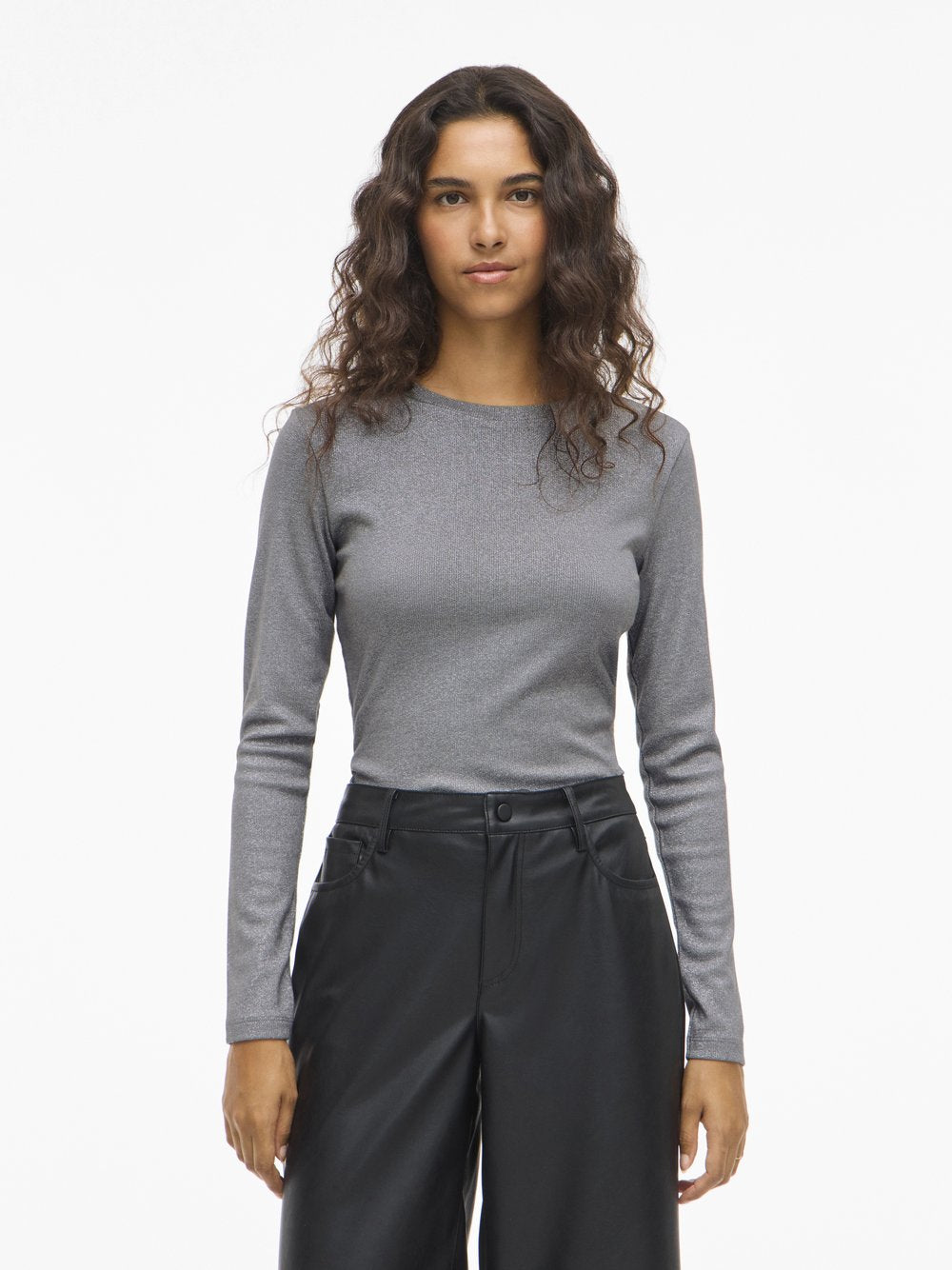 Vila Langarmshirt Damen meliert