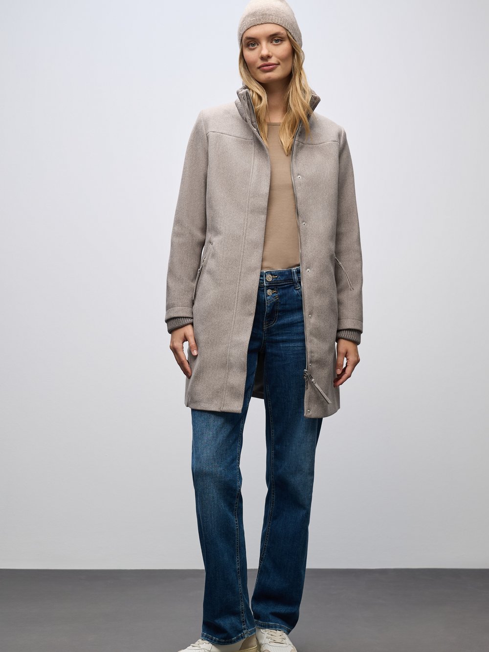 Street One Kurzmantel Damen meliert