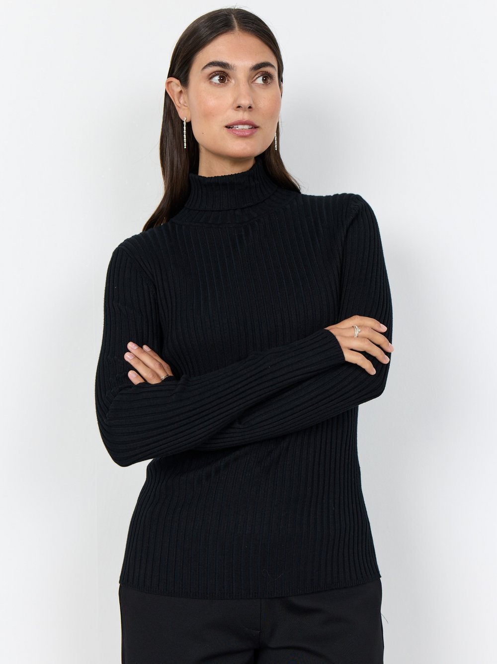 soyaconcept® Strickpullover Damen Viskose meliert