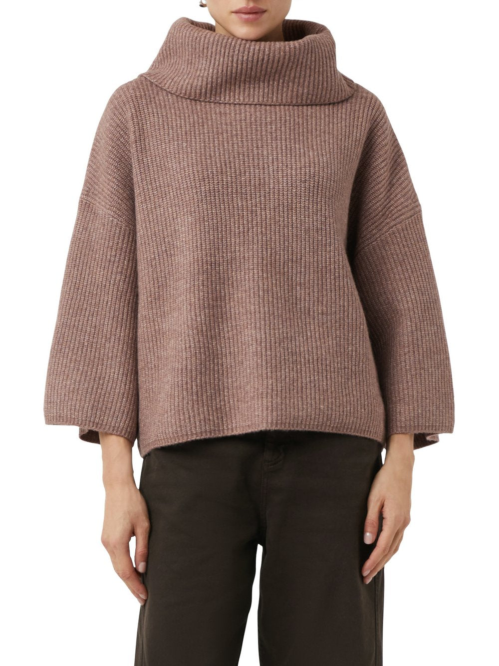 comma Rollkragenpullover Damen meliert