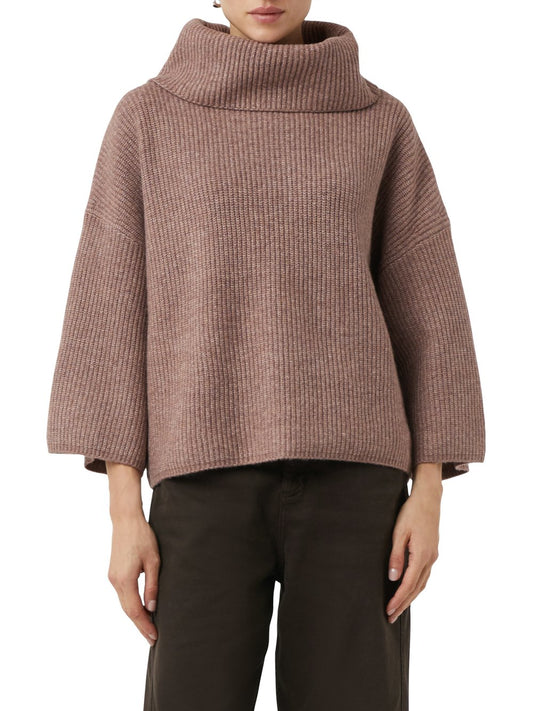 comma Rollkragenpullover Damen meliert