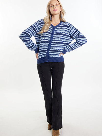 IZIA Strickjacke Damen gemustert