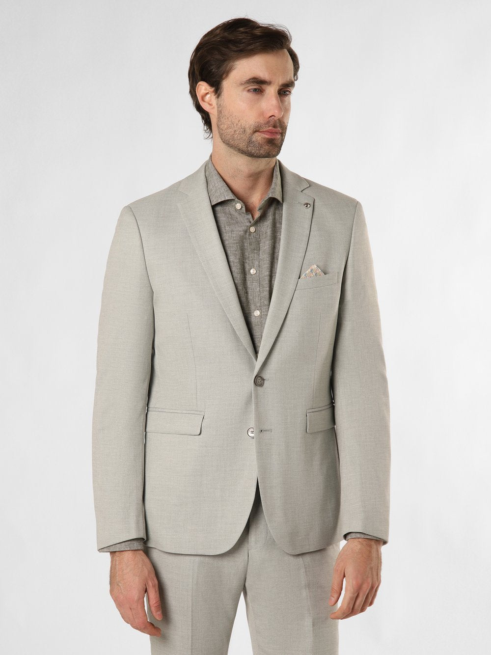 Finshley & Harding London Baukasten-Sakko Herren Slim Fit strukturiert