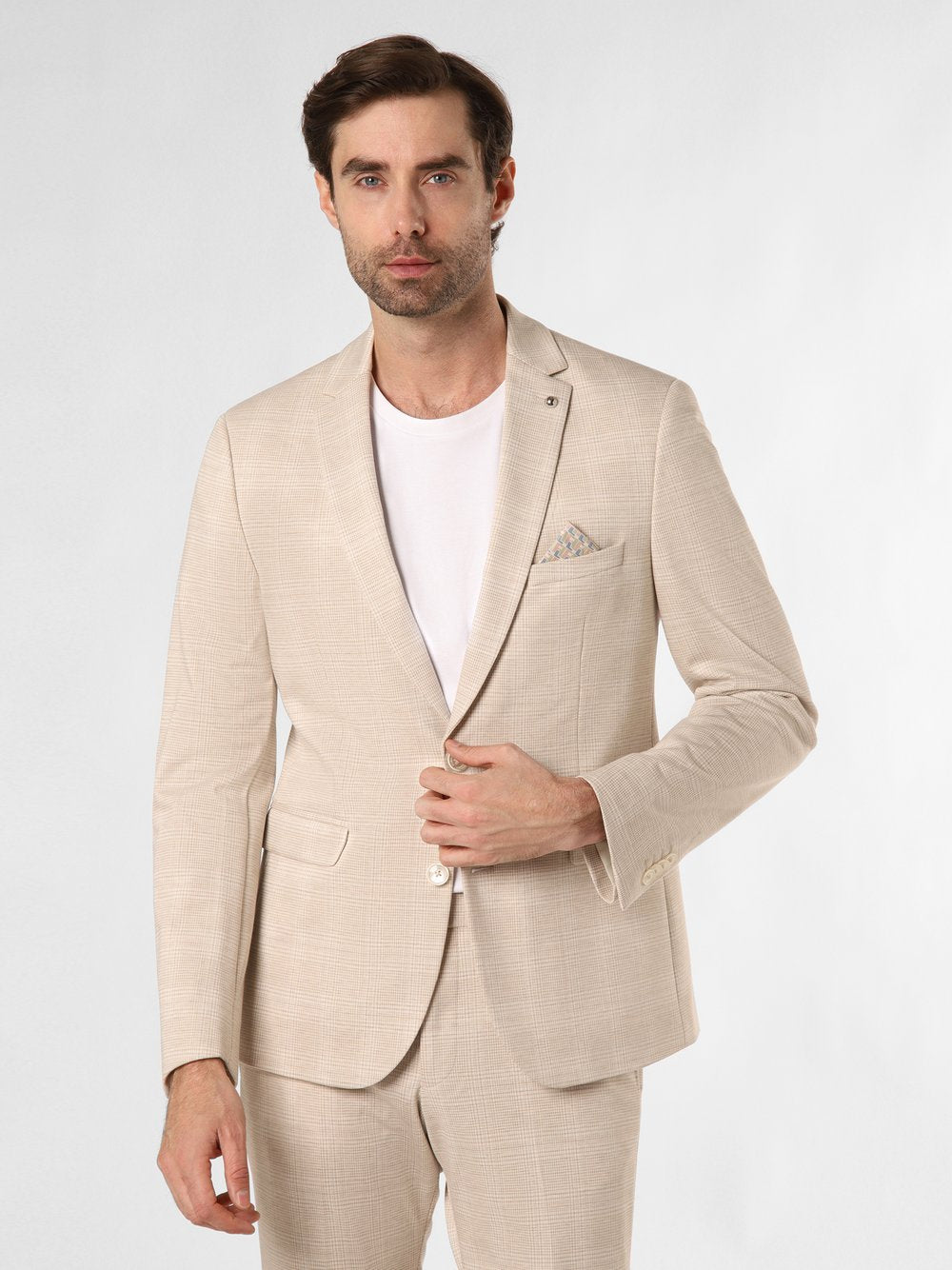 Finshley & Harding London Baukasten-Sakko Herren Slim Fit kariert