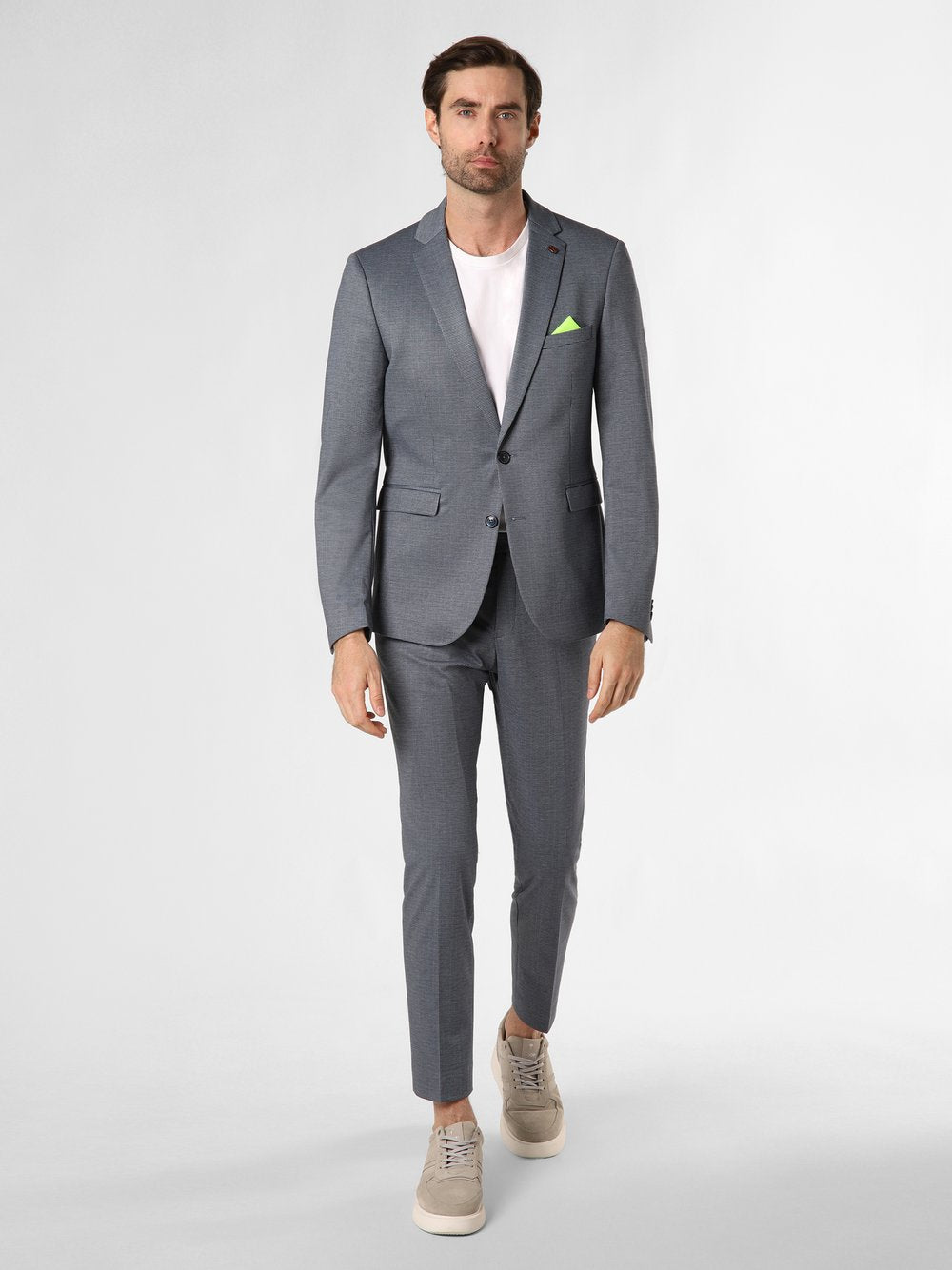 Finshley & Harding London Anzug Herren Slim Fit Viskose meliert