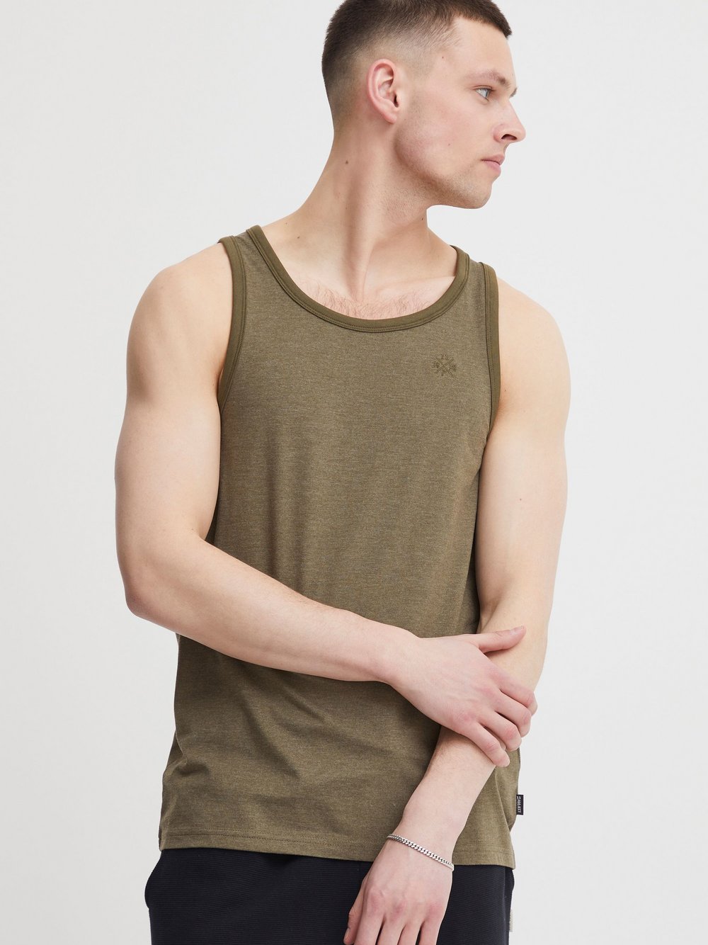 Solid Tanktop Herren Baumwolle bedruckt