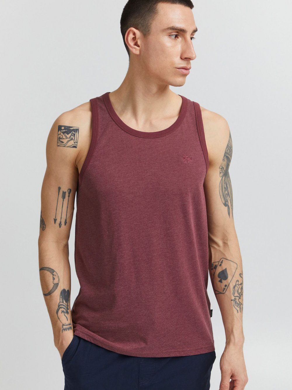 Solid Tanktop Herren Baumwolle bedruckt