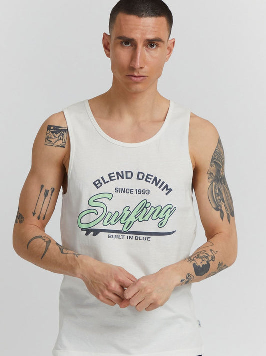 BLEND Trägertop Herren Baumwolle bedruckt