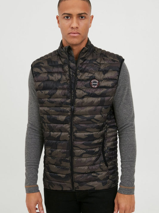 Indicode Steppweste Herren Polyamid gemustert