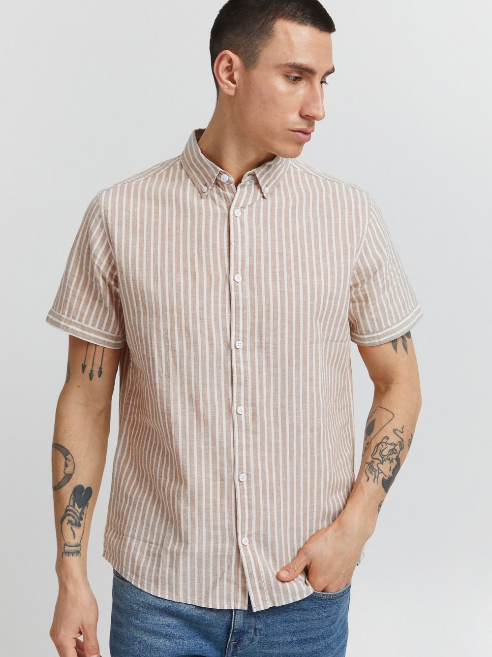 Indicode Kurzarmhemd Herren Regular Fit