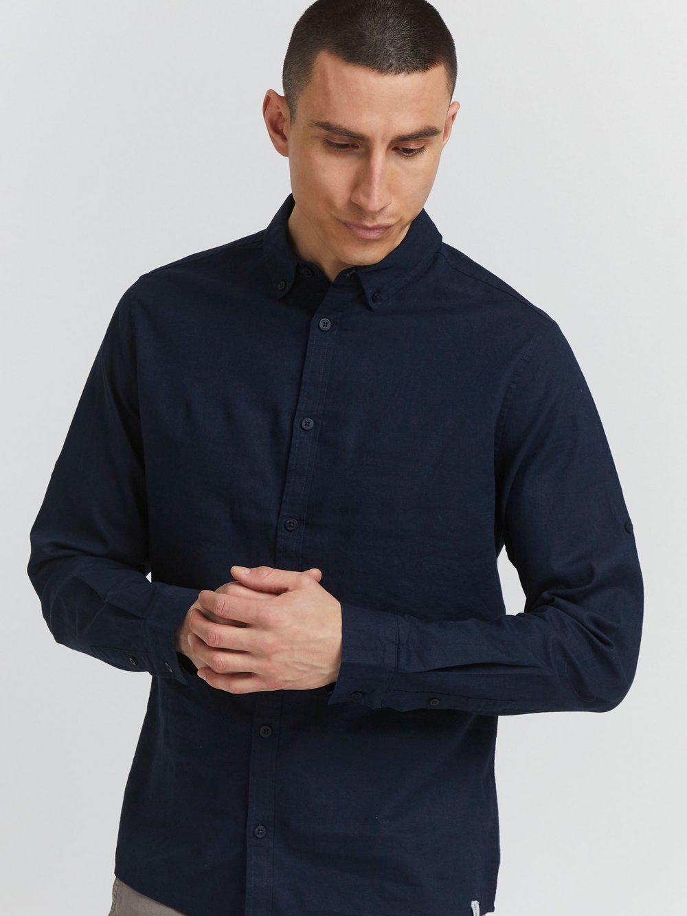 Indicode Langarmhemd Herren Regular Fit gestreift