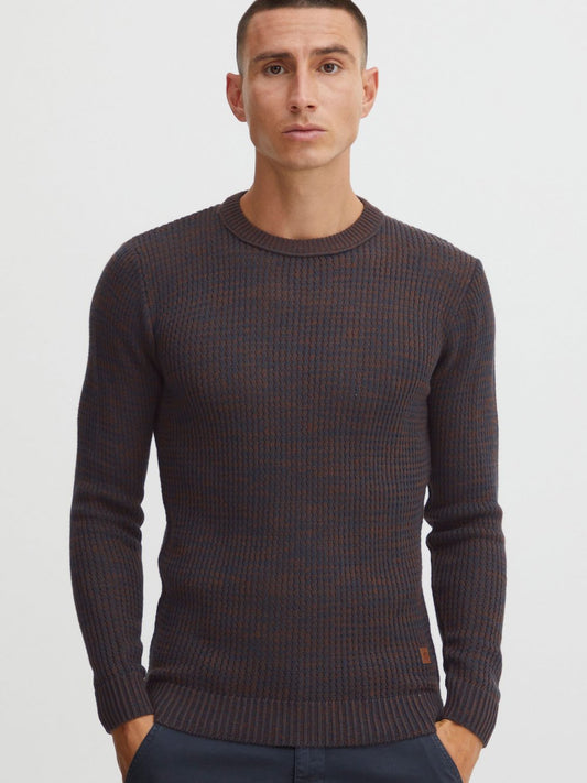 Indicode Strickpullover Herren Baumwolle meliert